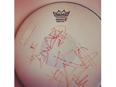 signed head from Travis Barker.